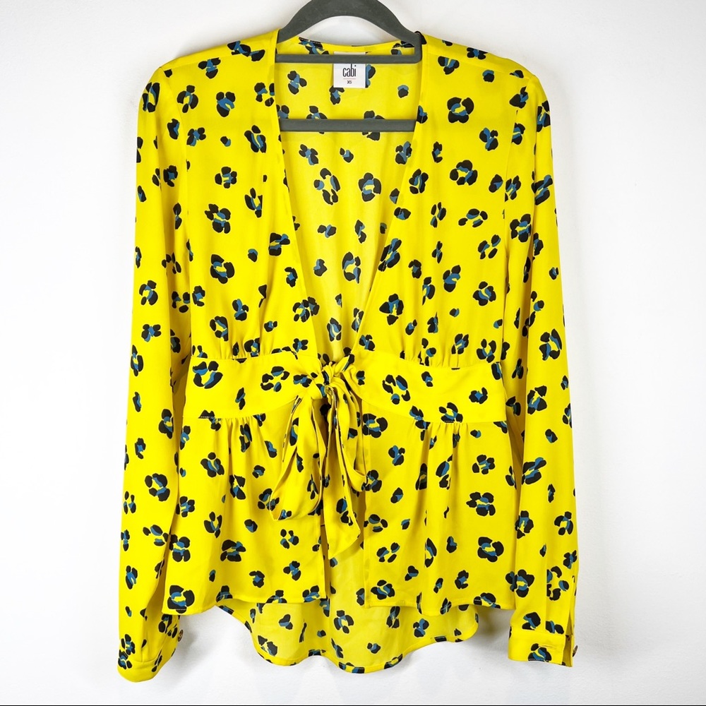 CAbi Sunny Floral Toe Wrap Blouse